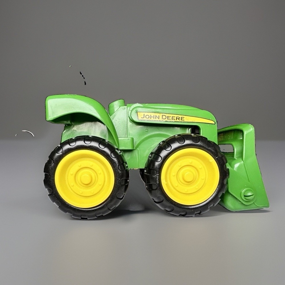 TOMY John Deere Sandbox Toy Tractor Front Loader 6" Model 35874 Green Yellow ERT